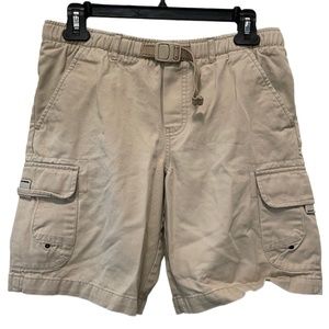 Lands' End Khaki Pull On Cargo Shorts Size 8H